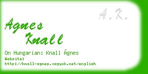 agnes knall business card